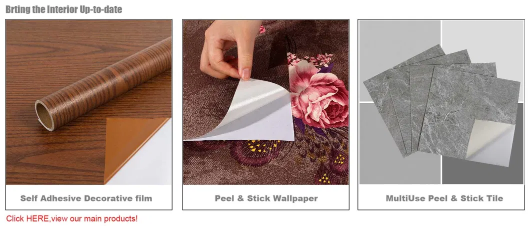 Home Decoration Multiuse Self Adhesive Film Peel and Stick Tile for Wall and Floor